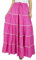 Bimba Donna Lungo Flaired Cotone Gonna Boho Maxi Fondelli Elastico In Vita Abbigliamento Indiano rosa 40