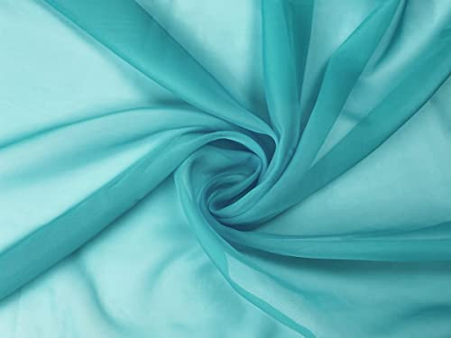 Voile Stoff Meterware am Stück (Türkisgrün)