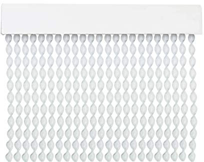 MERCURY TEXTIL Cortina para Puerta Tiras PVC 200x90cm,Cortina para Puerta Exterior,10 Color (Transparente R9)