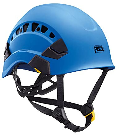 Petzl H43495 Vertex Universalhelm mit Dual-Kinnband und Belüftung, Blau