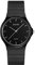 Orologio analogico al quarzo unisex, cinturino in silicone, sportivo, Nero