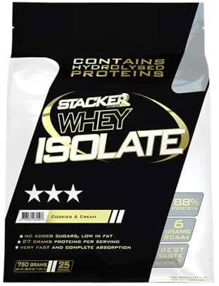 Stacker2 Whey Isolate Protein, 750 g Beutel (Cookies & Cream)