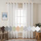 MIULEE 2er Set Voile Vorhang Sheer Leinenvorhang mit Ösen Transparente Leinen Optik Gardine Ösenschal Wohnzimmer Fensterschal Lichtdurchlässig Dekoschal Schlafzimmer 140x280cm (B x H) Weiß