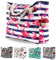 Grande Sac de Plage en Toile Femme Homme - XXL Cabas Sac Shopping Voyage Ete avec Boucle Magnétique, Sacs d'épaule de Natation Sport avec Poignées en Coton Corde, Flamant Rose