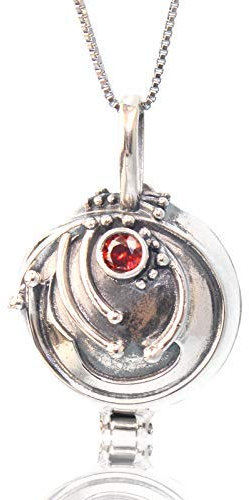 Halskette aus 925er-Sterlingsilber, Elenas Eisenkraut-Anhänger, Retro-Medaillon, The Vampire Diaries Charm Necklace, Schmuck, 45 cm lange Kette