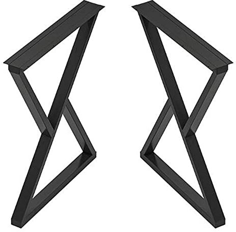 WFENG Tischkufen|Metall Tischbeine DIY für Esstische Schreibtische Couchtische Bänke Einfach zu Montieren/Schwarz / W40cm×H70cm