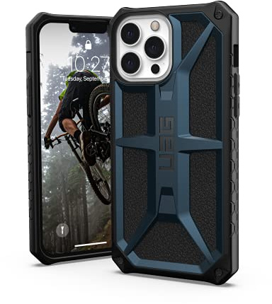 URBAN ARMOR GEAR UAG Designed for iPhone 13 Pro Max Case Blue Mallard Rugged Lightweight Slim Shockproof Premium Monarch Protective Cover, [6.7 inch Screen]