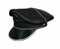 N? Muir Biker-Kappe aus echtem Leder, mit Kette, Schwarz, Schwarz , 54