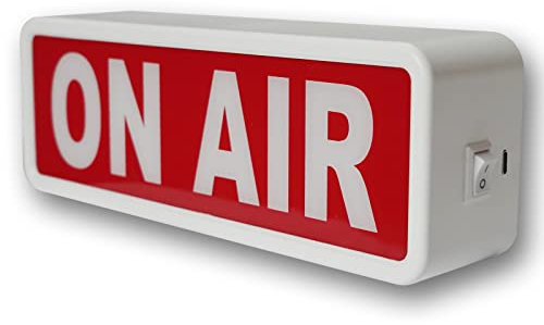 ON AIR Signs Light, Studio LED beleuchtet, dekorativ, einfacher einfacher EIN/AUS-Schalter, für die Aufnahme von Radio Bar Pub Dekoration… (Weiß)