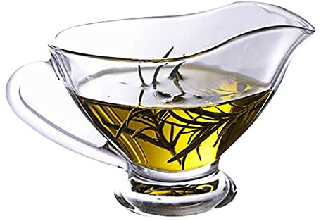 Sauciere 65ml GLAS-Sauce-Boot mit einfachem Griffgriff, Sauce-Sauce-Boot kann für Salatdressing, schwarze Pfeffersauce, Brühe Creamer verwendet werden Sauciere aus Porzellan