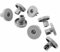 Aspares Dishwasher Lower Basket Wheels for Electrolux ESF63020, ESF63020X 40 mm (Set of 8 Pieces)