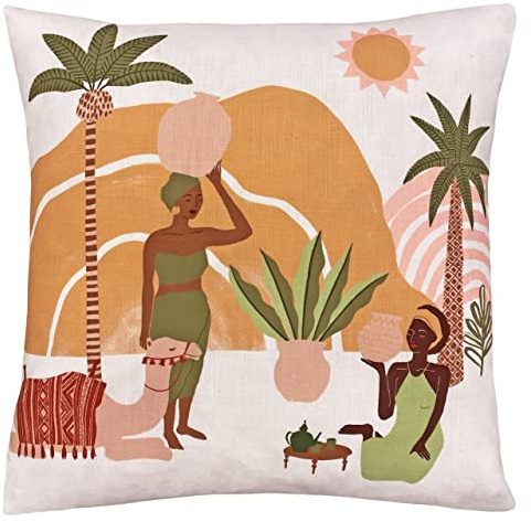 furn. Alia Feather Filled Cushion, Polyester, Sand