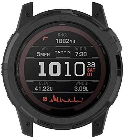 LOKEKE Kompatibel mit Garmin Tactix 7 Schutzhülle, TPU-Schutzhülle für Garmin Tactix 7 / Enduro 2 (TPU, schwarz)