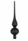 Inge Glas Christbaumspitze 26cm | Weihnachtsbaumspitze aus Glas | Hochwertige Spitze für den Weihnachtsbaum Weihnachten (Ebony Black | Schwarz matt)
