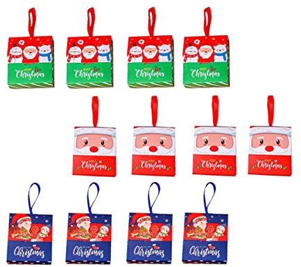 Gogogmee 12 Stücke Tasche Urlaub Schokolade Behandelt Haushalt Geschenk Ing Goodie Tragbare Beutel Behälter Kekshalter Schneemann Gefälligkeiten Mit Für Weihnachtsmann Schneemänner