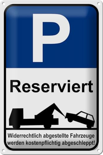 Femer Blechschild Parken 20x30cm Parkplatzschild P reserviert