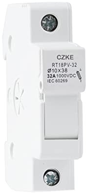 KAPPDE RT18PV Serie 35 mm Standard-Schienenverbindung für Sonnensystemschutz 1P DC 1000 V 1500 V Photovoltaik PV Sicherungshalter (Farbe: RT18PV-63, Größe: Sicherungshalter)