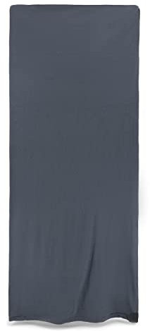 Alephnull Hüttenschlafsack Baumwolle Vlies Schlafsack Inlett & Reisedecke 2-in-1 180x80cm Hüttenschlafsack Seide (610g) für Camping, Rucksackreisen, Zuhause (Grau)