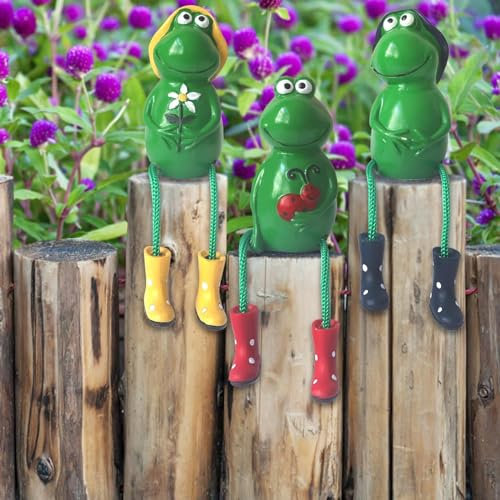 Rive 3 Froschgarten-Kuppen, Frosch-Harz-Statuen, Frosch-Kuppen, für Outdoor, Bauernhof, Balkon, Wohnzimmer, Büro Dekoration.