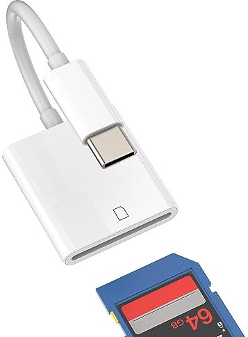 Adaptateur Lecteur Carte SD USB C Type Mémoire Externes Thunderbolt 4 SD Card Reader Adapter Compatibles pour Samsung Huawei Xiaomi Redmi Apple iPhone 15 Pro Max Plus iPad Pro Air Mini Macbook