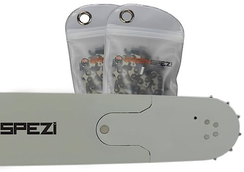 Sägenspezi Schwert mit 2 Halbmeißelketten 75 cm .404 92 TG 1,6 mm passend für Dolmar Kettensägen 144 152 153 166 CC CT CA