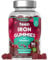 Iron Gummies for Teens | 90 Count | with Vitamin C | Cherry Flavour | Vegetarian and Vegan Supplement | by Horbaach