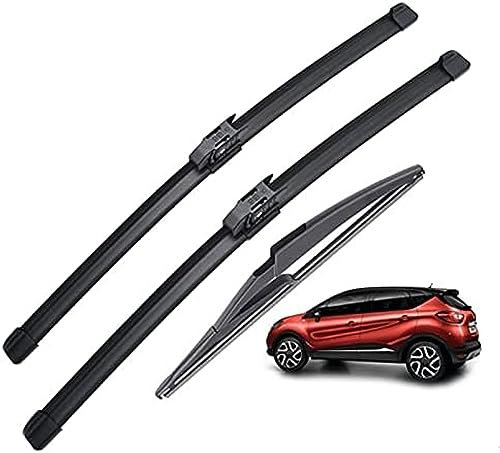 Wischerblätter, schnell und sauber, vordere und hintere Scheibenwischerblätter für Renault Captur Kaptur 2016 2017 2018 2019 2020, 26 Zoll, 16 Zoll, 12 Zoll, vordere und hintere Wischerblätter