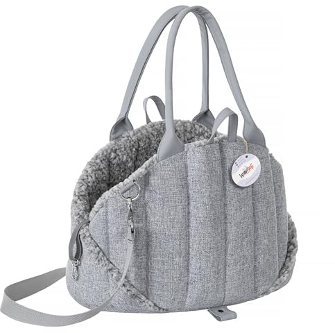 Hundetasche, Tragetuch, Tragetasche, Haustier, Transporttasche, Höhenverstellbar, Hundezubehör, Transportbox, Reise, 38x24x28 cm, Asche Inari