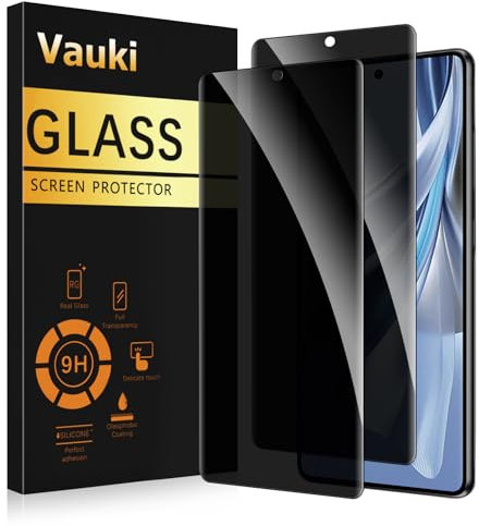 Vauki Protector Pantalla Privacidad para OPPO Reno10 5G/OPPO Reno10 Pro 5G 2 Piezas,Cristal Templado Anti Espía,Anti-Espía Vidrio Película,9H Dureza,Anti-Arañazo,Sin Burbujas,Privacy Screen Protector