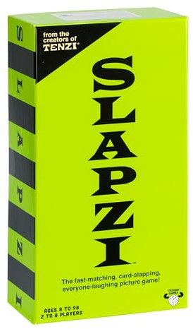 SLAPZI - The Fast-Matching, Card-Slapping Game, Match Picture Cards to Clue Cards and Slap Down Your match, Fast, Fun and Easy, Perfect For Family Game Nights & Parties. For 2-8 Players, Ages 8+