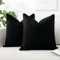 Artscope 2er Set Boucle-Kissenbezügen Wurfkissenbezug Moderne Dekokissen Kissenhülle Set Kissen Fall für Sofa Auto Schlafzimmer Zuhause Dekor 45x45cm, Schwarz