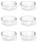 Set of 6 Clear Glass Tea Light Holders | Pack of 6 Round Tealight Candle Holders | Glass Candle Holders Votive Candle Pots