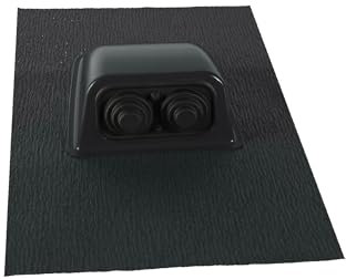 AufdachDICHT Doppeldurchführung Schwarz Dachdurchführung Rohrdurchführung Solar Rohr Leitung