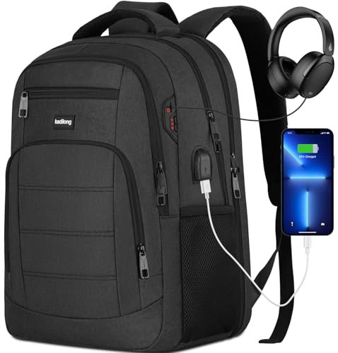 Mochila para Portátil Hombre Mochila Escolar Niños para Universidad Instituto Secundaria Oficina Trabajo Bolsa Ordenador Portatil Adolescente Juveniles 15.6 Pulgadas con Puerto USB