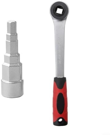 EXTRWORY Carbon Steel Ratchet Wrench for Radiator Valves, Nipple Step Wrench, 1021mm Step Radiator Wrench and Ratchet Handle for 1/2 Ratchet Handle (B)