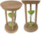 Horloge de Minuterie de Sable Sablier 15 Minutes Accueil Ornement Bureau Décoration pour Salon Table Basse Jeu Scolaire Hourglass Timer 15 Minutes Cadre en Bois Sablier Vert