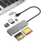 CFast Kartenleser, CFast 2.0 Kartenleser mit USB 3.0 und USB C Anschluss, 5Gbps Aluminium CFast Speicherkartenadapter für SanDisk, Lexar, Transcend, Sony Card, liest CFast/TF/SD/XD/CF 5 Karten