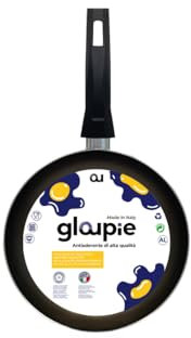 GLOUPIE Padella In Alluminio Antiaderente Di Alta Qualità Ecologico E Riciclabile PFAS, PFOA E Nichel Free, Diam. 18 Cm, Cottura Uniforme E Salutare, Ideale Per Cottura A Gas, Made In Italy