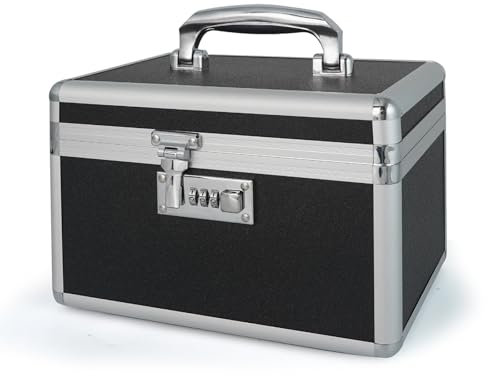 HEWEI WORKS Medication Lock Box, Lockable Medicine Storage, Empty First Aid, Medical Organizer, Safe Box for Home & Outdoor