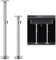 Snowtaros Soportes para fregadero de montaje inferior, soporte de acero inoxidable, poste ajustable de 45-79 cm, kit de reparación (paquete de 2)