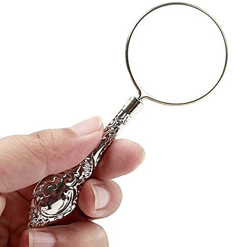 YJYJY Loupe Loupe pour Personnes âgées Loupe de Lecture, Loupe de Gravure, 5 Fois, Portable, Poignée de Gravure, Lentille en Verre Optique, Délicate