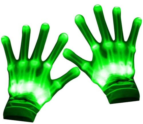 Sunshine smile Blitz Led Handschuhe,Blinkende Leuchtende Handschuhe,Blinkt Handschuhe,LED Blitzhandschuhe für Halloween,Weihnacht,Rave Party und Disco Clubs
