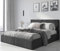 Interbeds Polsterbett Bett Doppelbett mit Stauraum mit Lattenrost Bettkasten Boxspringbett hydrophob gepolsterter Bettrahmen (Anthrazit, 140x200cm)