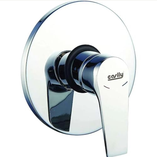 Miscelatore Doccia a Incasso da Parete – Rubinetto Monocomando con Leva Regolabile, Rosone Ø13,5 cm e Manopola 10,5 cm – Design Moderno Cromato per Bagno – Art.87122