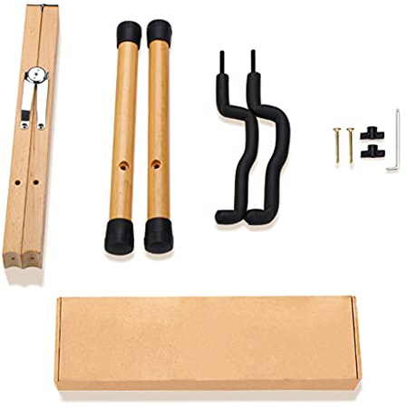 Trípode portátil para guitarra electrónica, bajo, ukelele, violín, violonchelo, madera, soporte acústico para suelo eléctrico