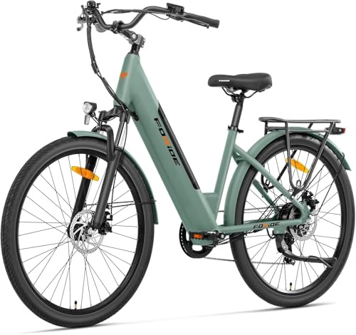 Foride 27,5 E-Bike für Erwachsene | 250W Motor, 7-Gang Schaltung | Wechselbarer 36V 13Ah Akku, Bis zu 100km Reichweite | 25 km/h Pedelec für Damen & Herren | Ideal für Stadt & Pendler (Grün)