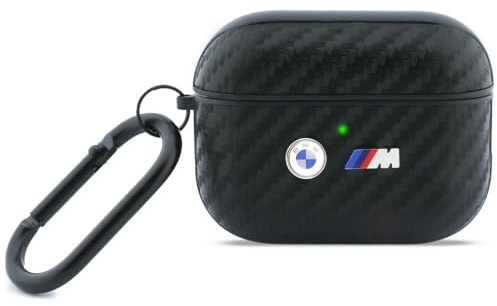 CG Mobile BMW Carbon Metal Logo Schutzhülle für AirPods Pro 3 (Schwarz)