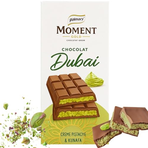 Tablette Chocolat Dubaï 150g – Chocolat au Lait à la Pistache & Kunafa Croustillant – Confiserie Orientale Premium – Made in Algeria – Idée Cadeau Gourmande