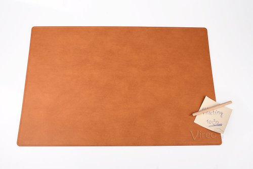 Schreibtischunterlage aus Leder 60x40cm braun