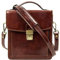 Time Resistance - Petite mallette en cuir pour homme - Sac Bandoulière (marron)